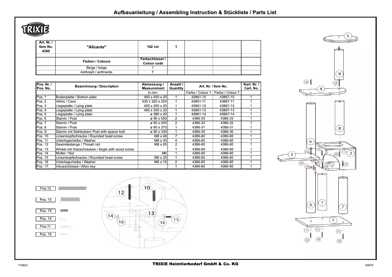 Página 1 del manual Manual de usuario Trixie Alicante