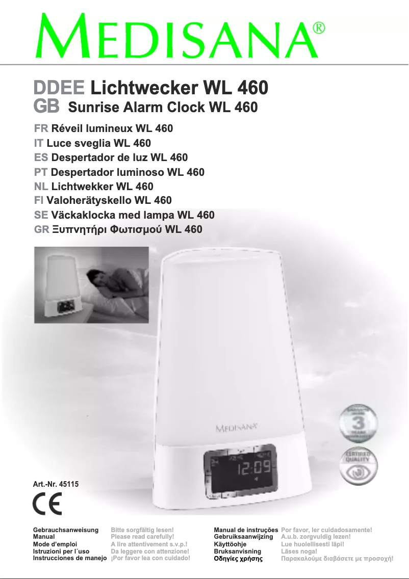Page 1 de la notice Manuel utilisateur Medisana WL 460