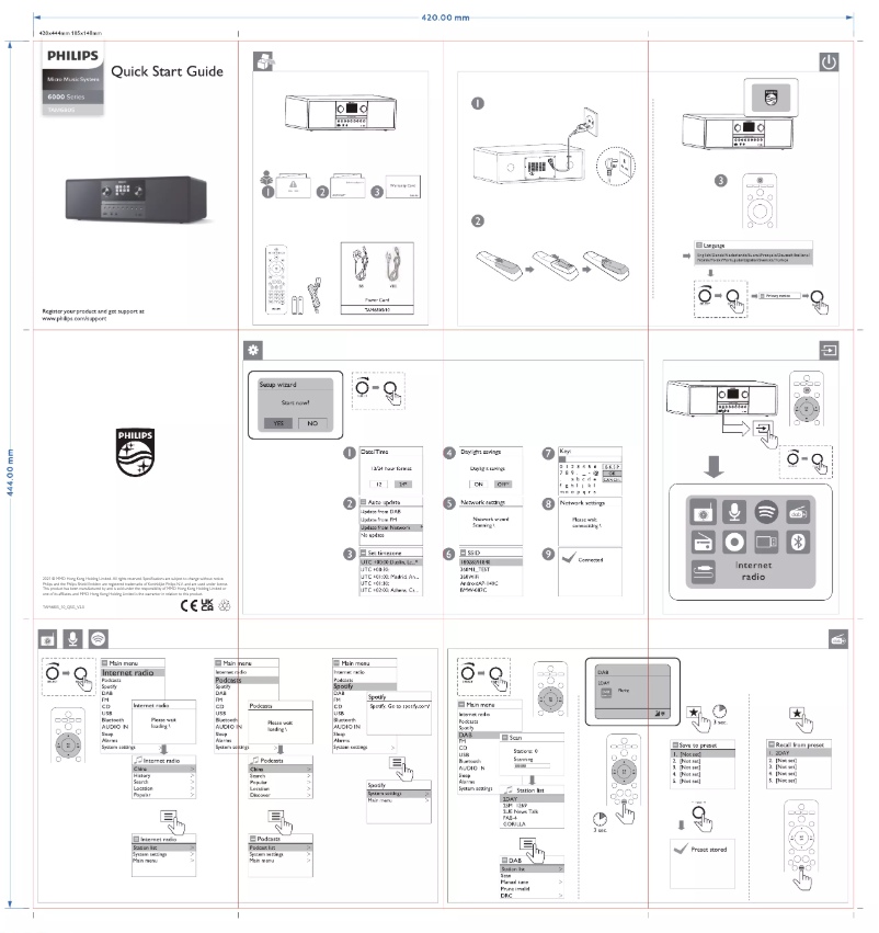 Page 1 of the manual Quick Start Guide Philips TAM6805