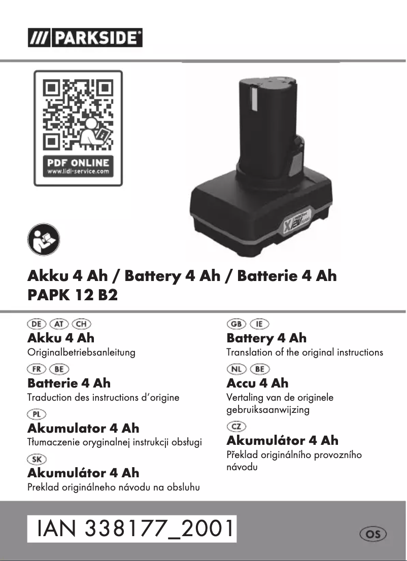Image de la première page du manuel de l'appareil PAPK 12 B2