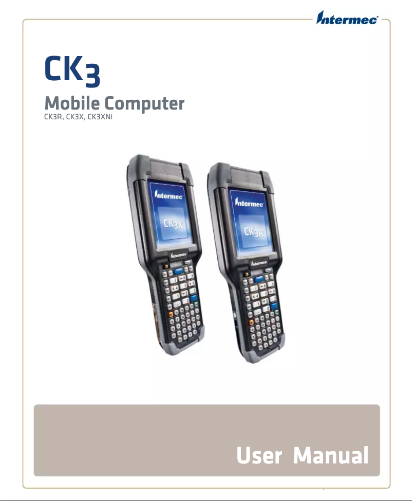 Image de la première page du manuel de l'appareil CK3XNI