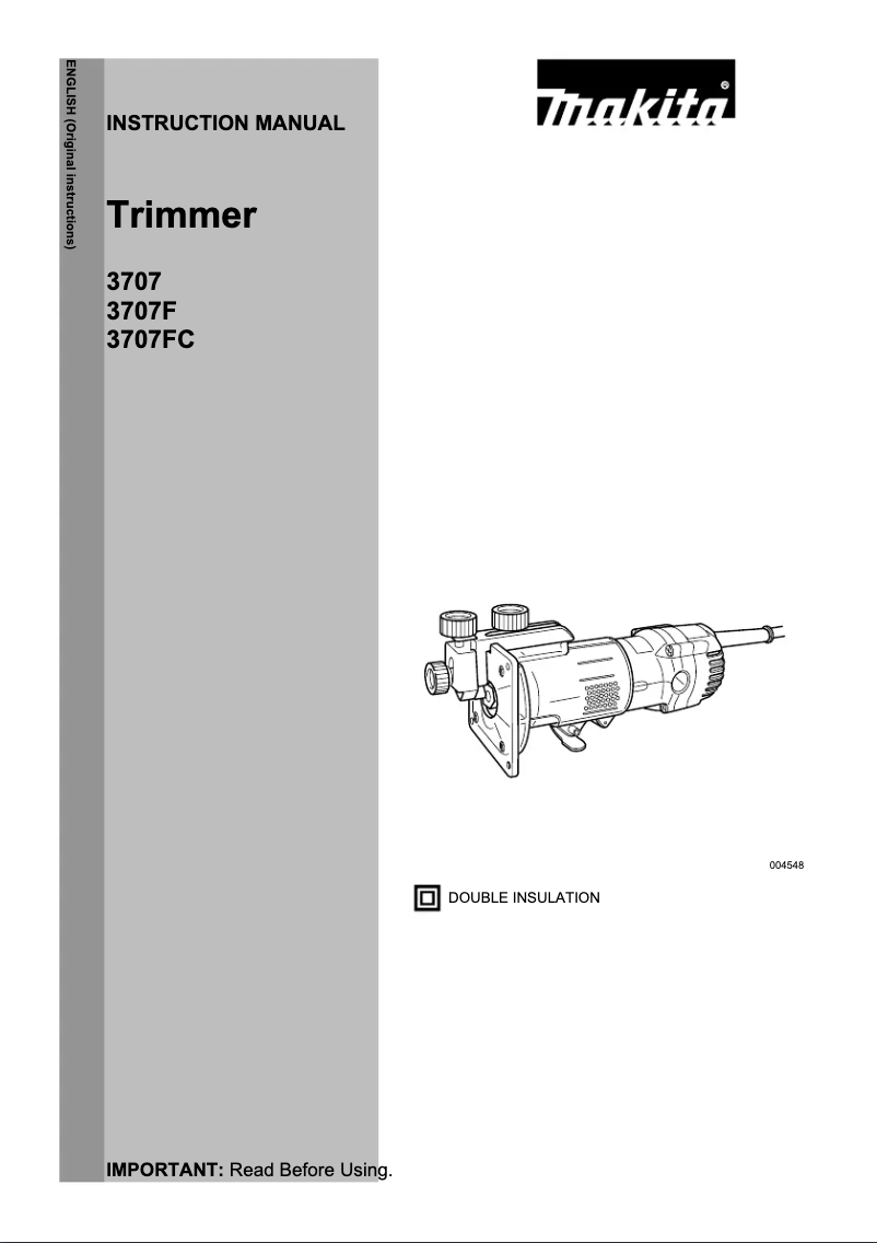 Image de la première page du manuel de l'appareil 3707F