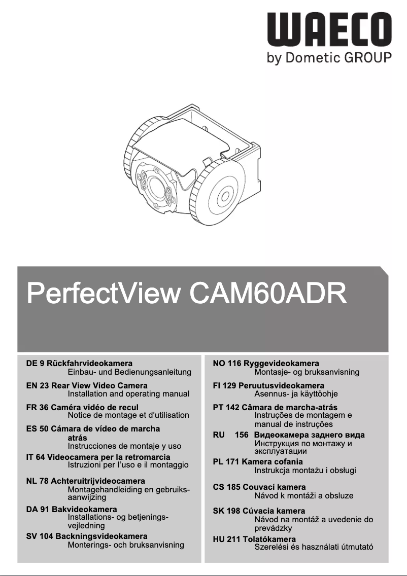 Image de la première page du manuel de l'appareil PerfectView CAM60ADR