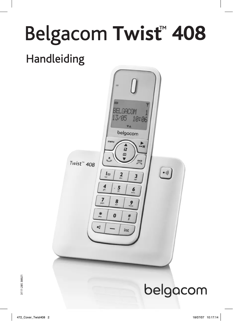 Página 1 del manual Manual de usuario Belgacom Twist 408