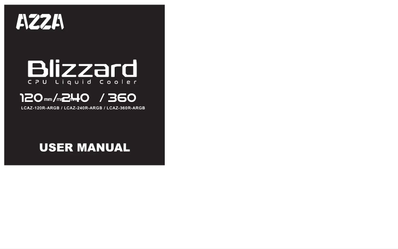 Image de la première page du manuel de l'appareil Blizzard 240mm