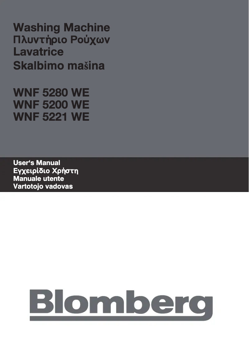 Page 1 de la notice Manuel utilisateur Blomberg WNF 5280 WE