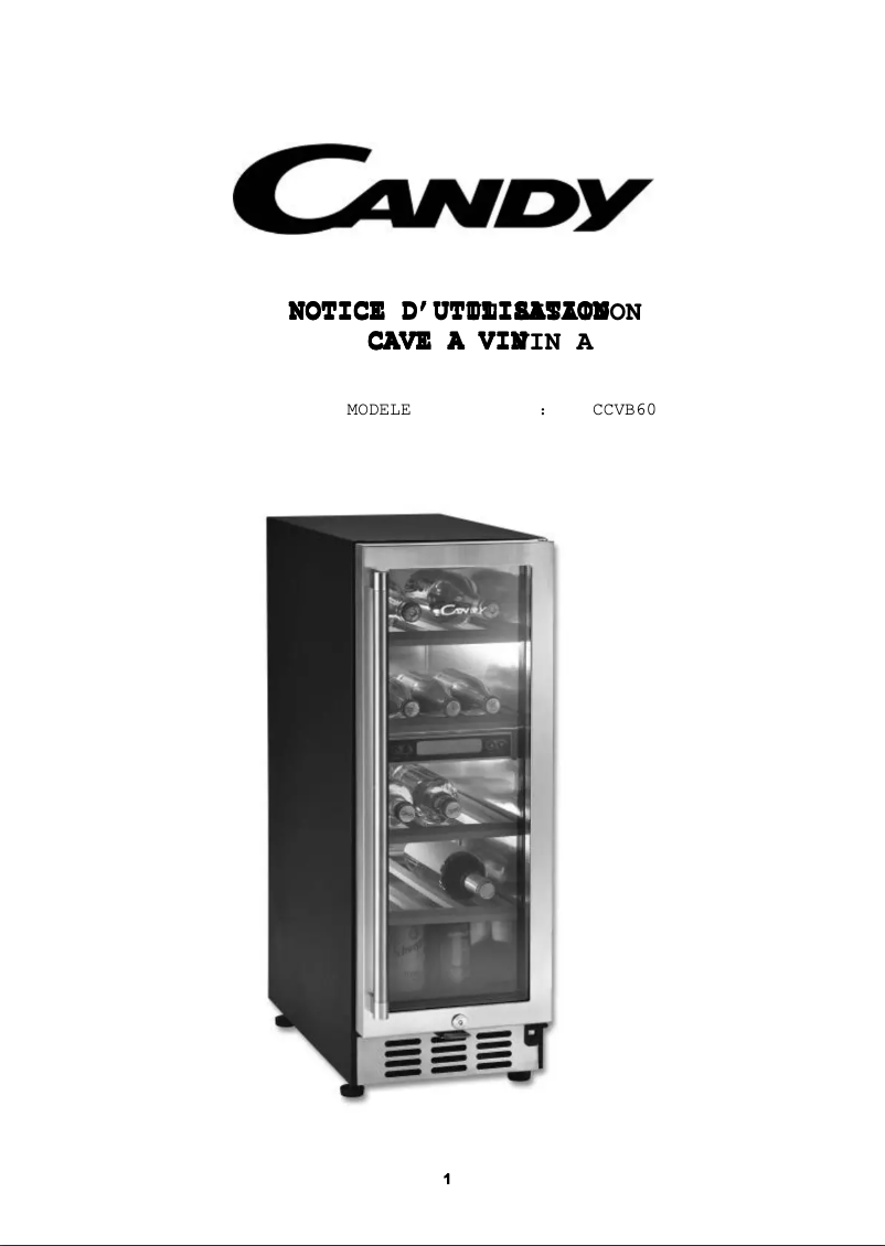 Page 1 de la notice Manuel utilisateur Candy CCVB 60