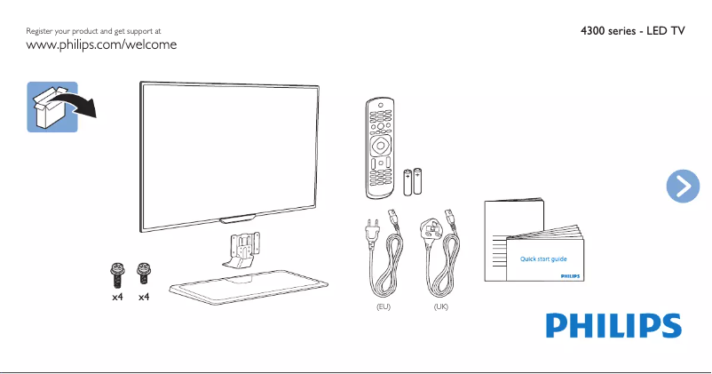 First page image of the manual for 40PFH4329