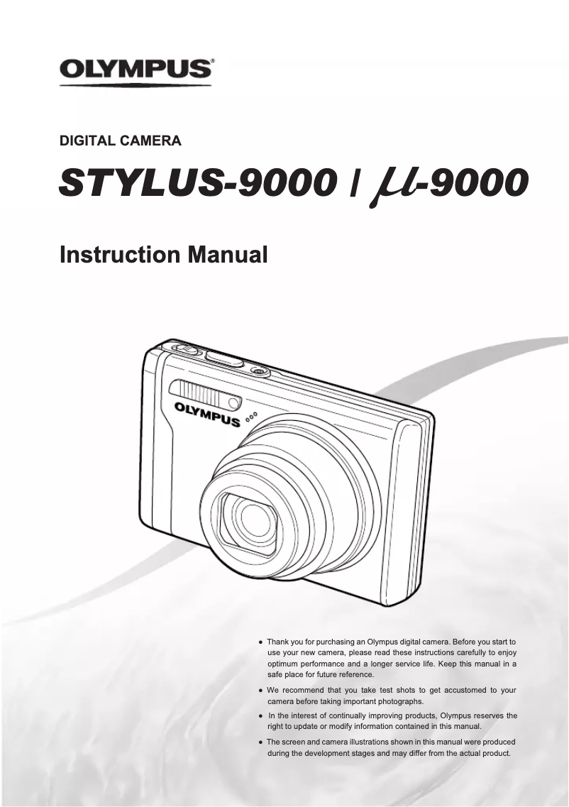 Página 1 del manual Manual de usuario Olympus Stylus 9000
