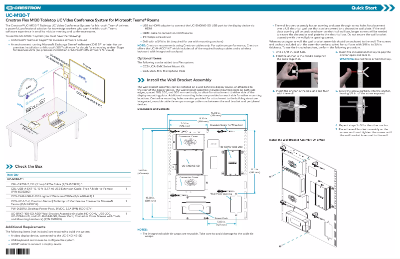 Image de la première page du manuel de l'appareil UC-M130-T