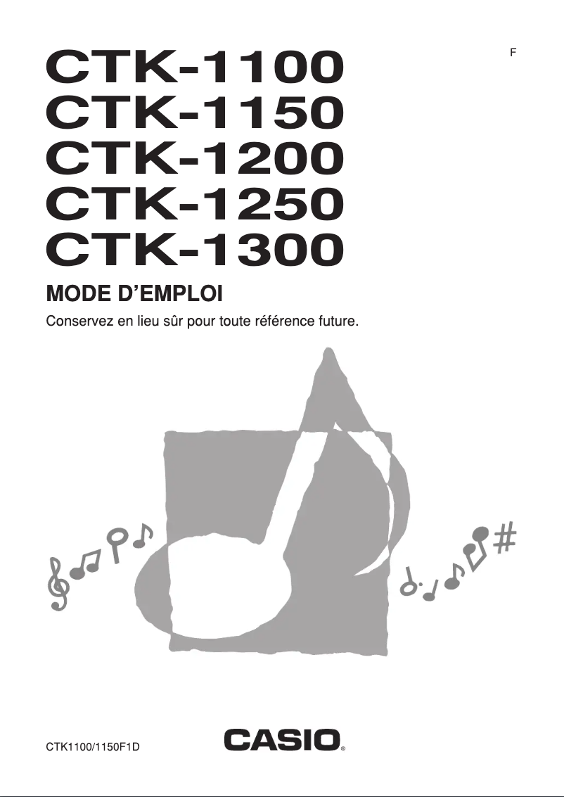 Image de la première page du manuel de l'appareil CTK-1300
