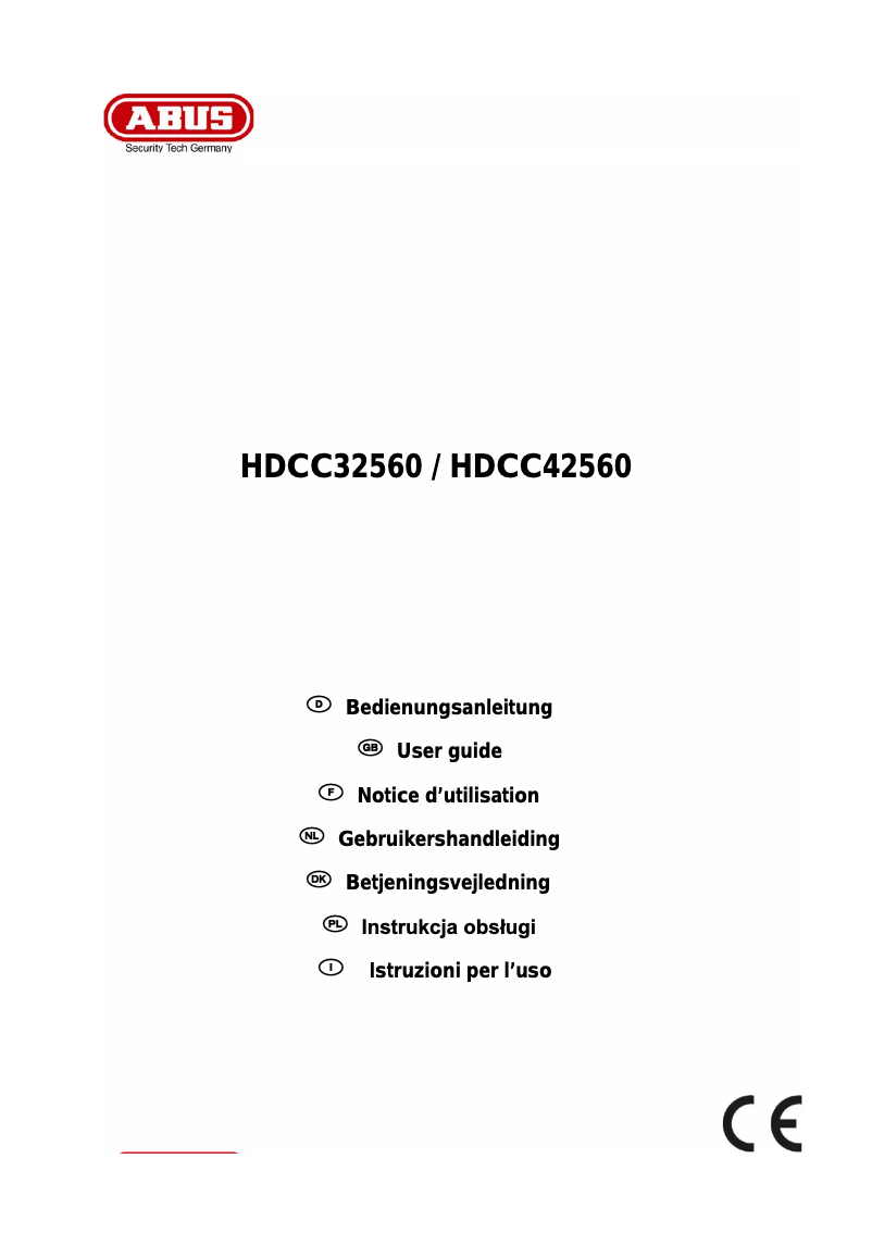 Page n°1 - Manuel utilisateur Abus HDCC32560