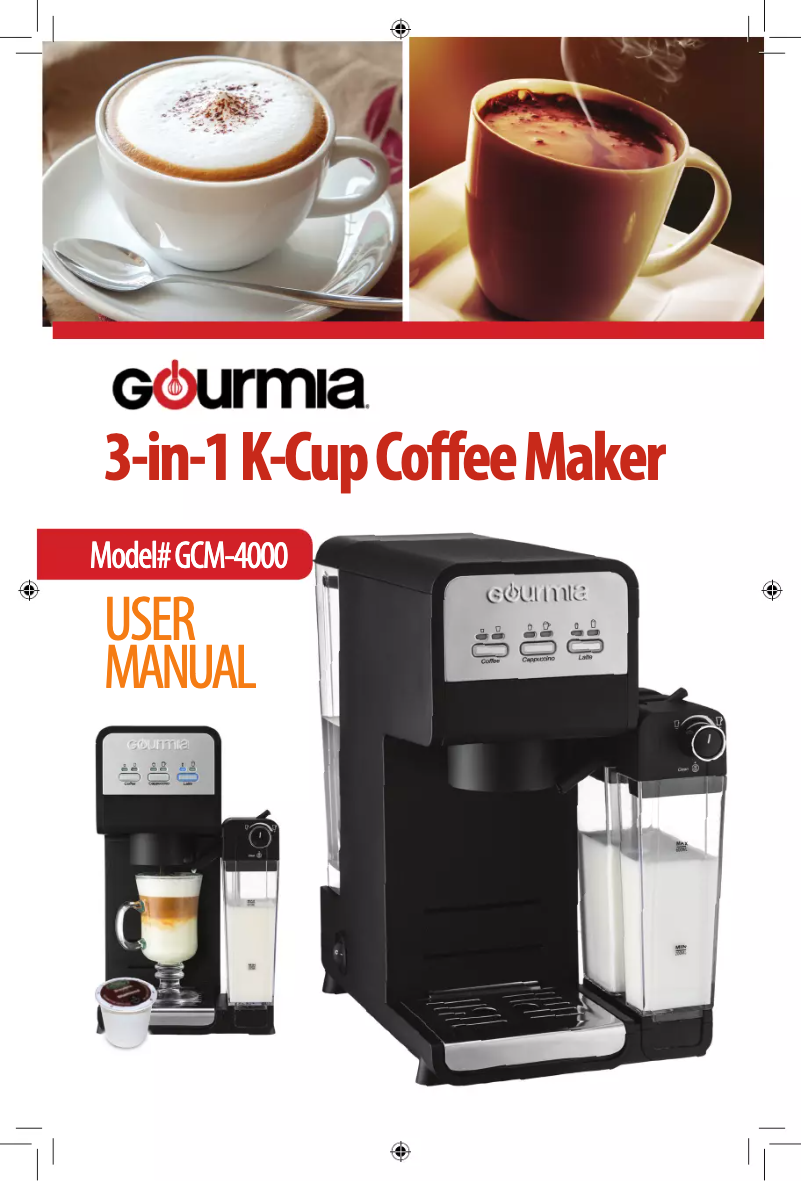 Page n°1 - Manuel utilisateur Gourmia GCM4000