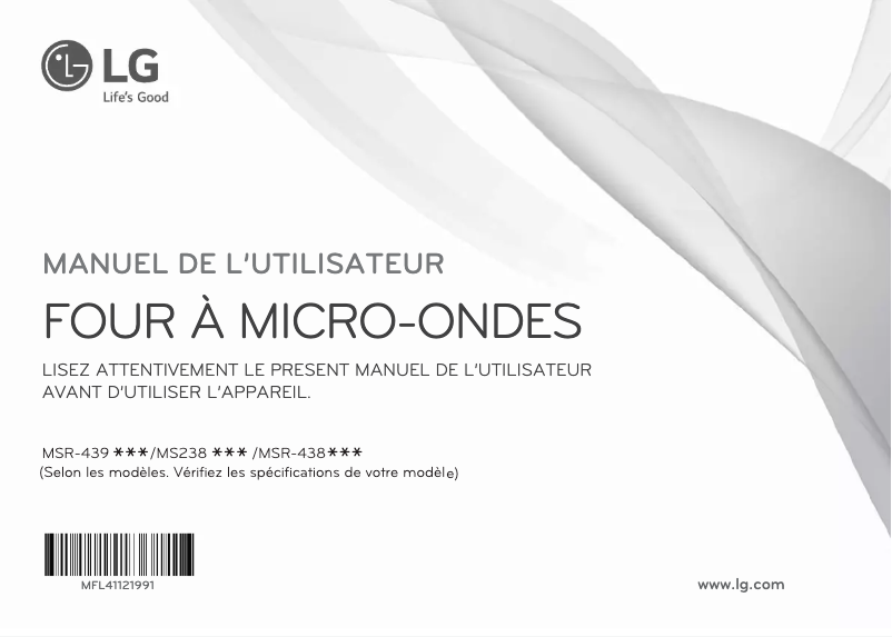 Page 1 de la notice Manuel utilisateur LG MSR-4380WB
