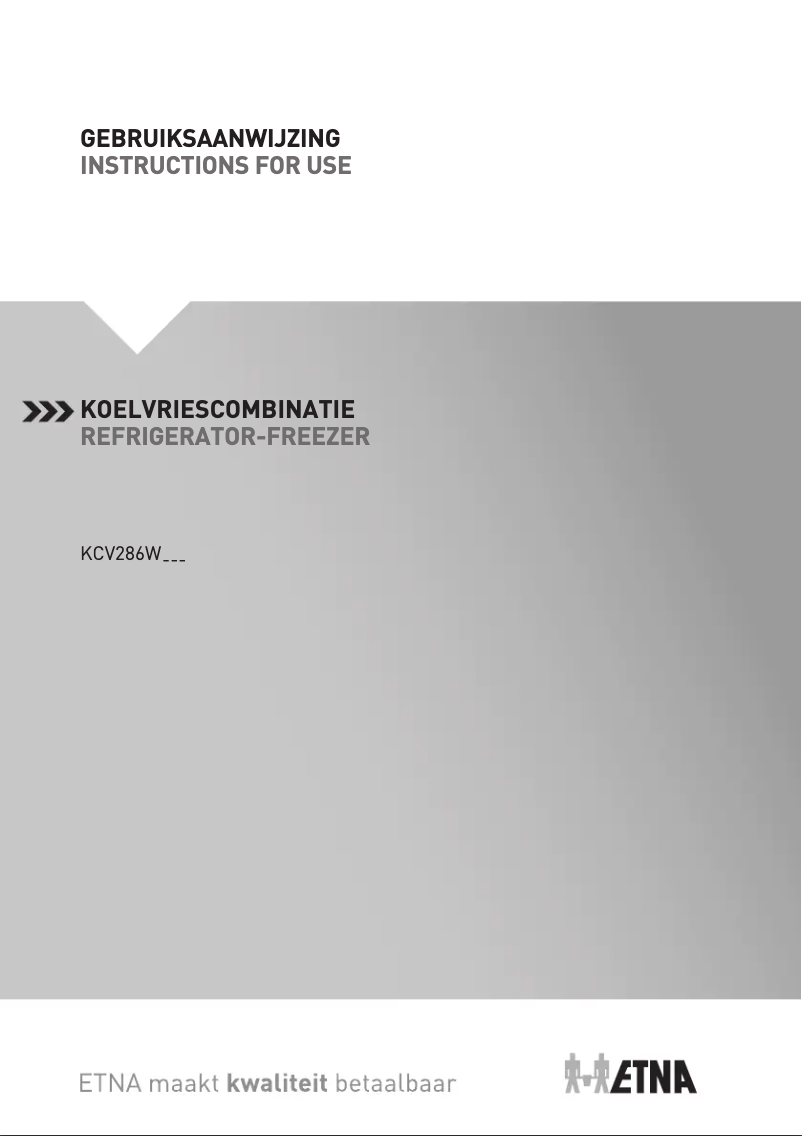 Page n°1 - Manuel utilisateur Etna KCV286WZWA