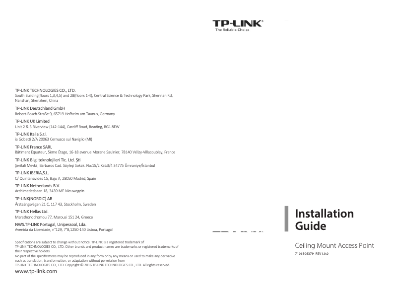 Página 1 del manual Manual de usuario TP-Link EAP330