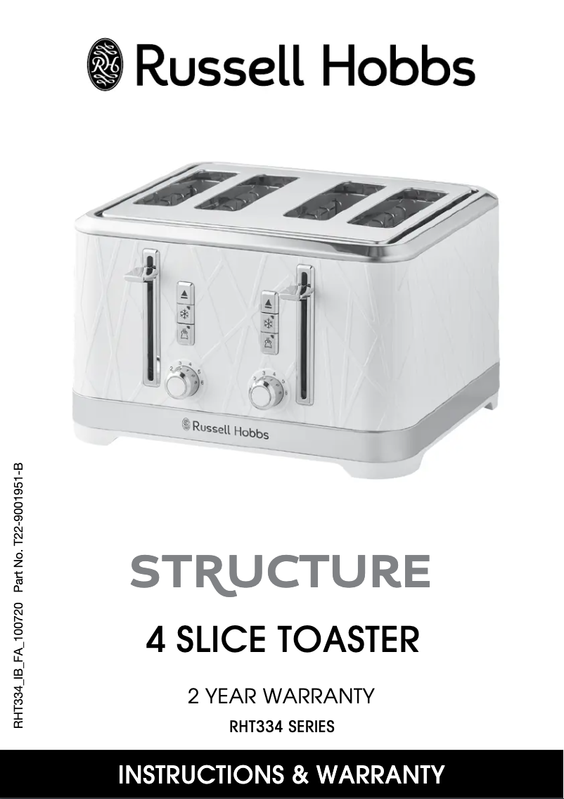 Page 1 de la notice Manuel utilisateur Russell Hobbs Structure RHT334
