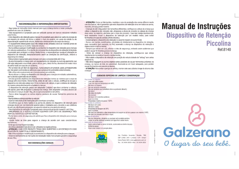 Image de la première page du manuel de l'appareil Piccolina
