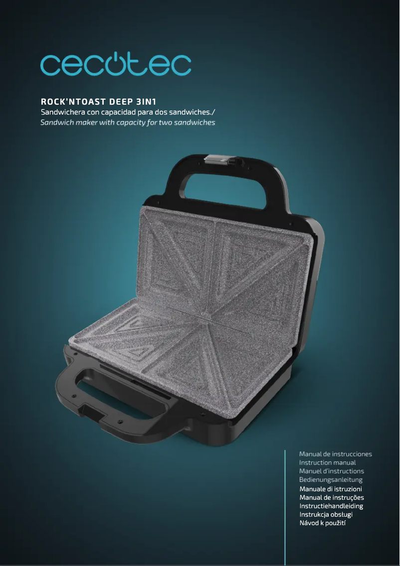 Página 1 del manual Manual de usuario Cecotec Rock'nToast Deep 3in1
