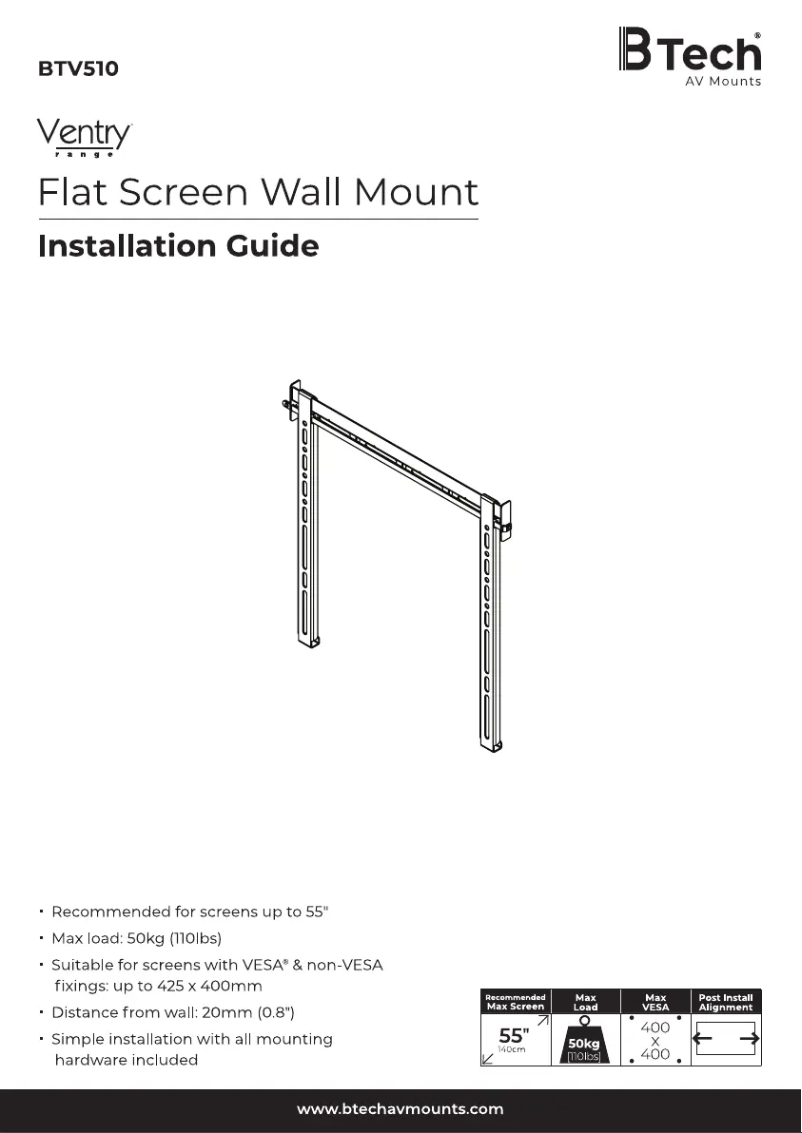 Página 1 del manual Instrucciones / montaje B-Tech BTV510
