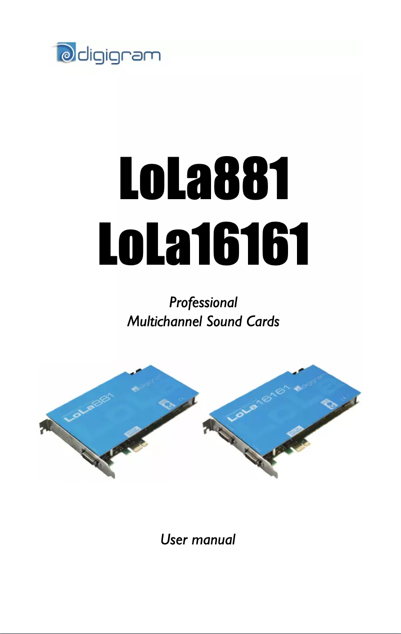 Image de la première page du manuel de l'appareil LoLa881