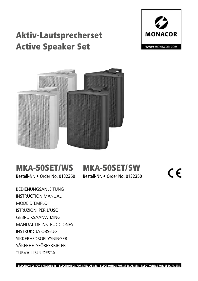Page n°1 - Manuel utilisateur Monacor MKA-50SET