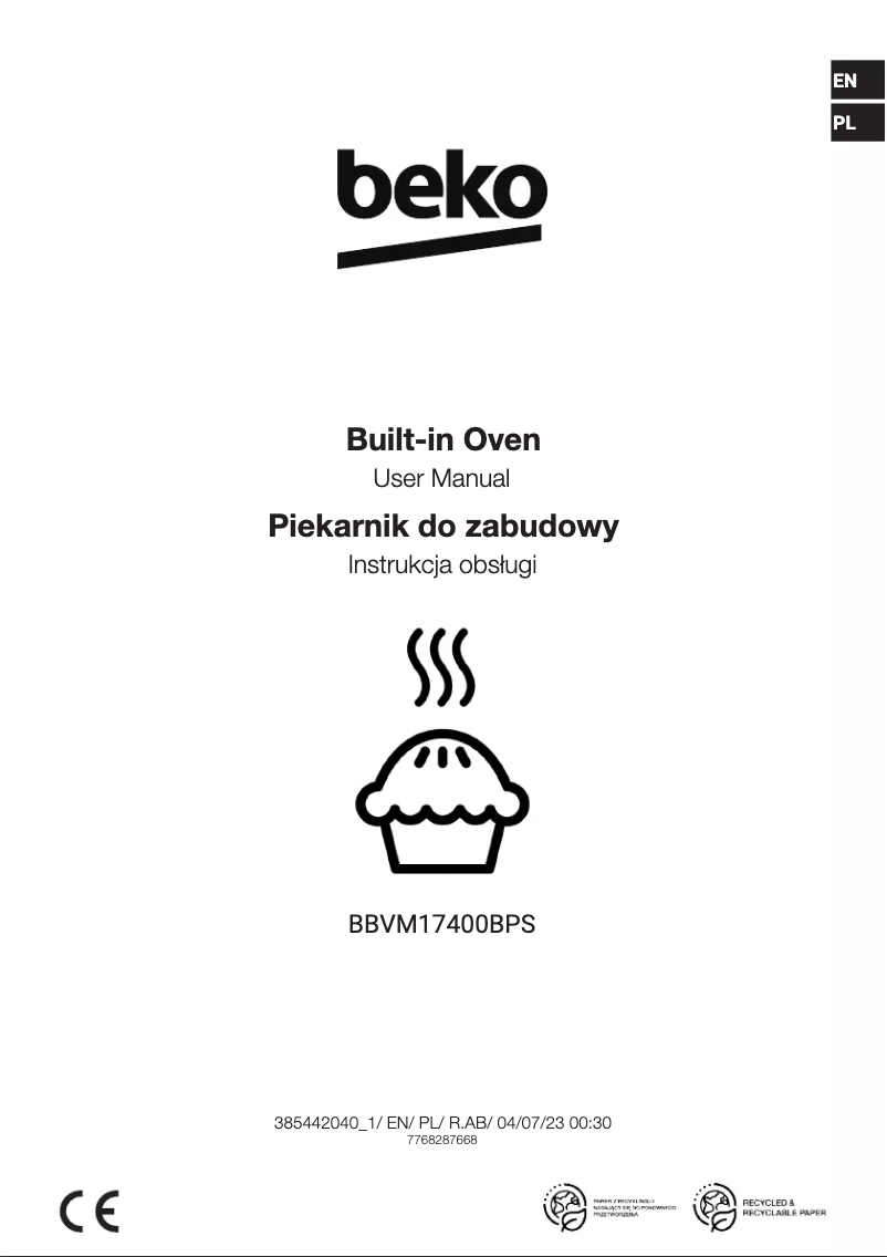 Page 1 de la notice Manuel utilisateur Beko BBVM17400BPS