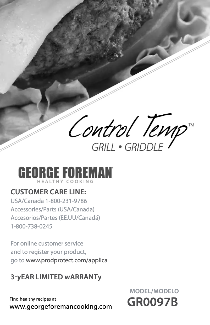 Image de la première page du manuel de l'appareil GR0097P