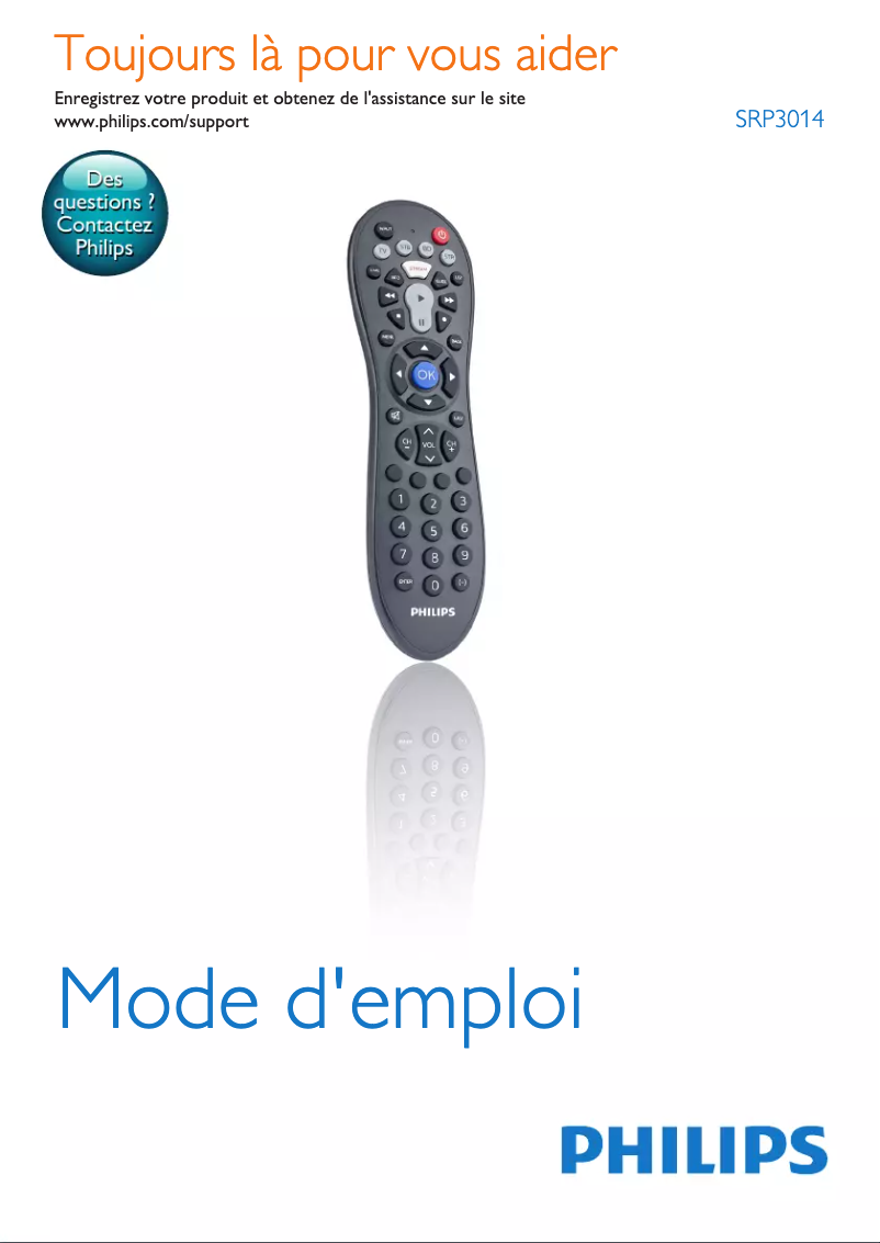 Page 1 de la notice Manuel utilisateur Philips SRP4000