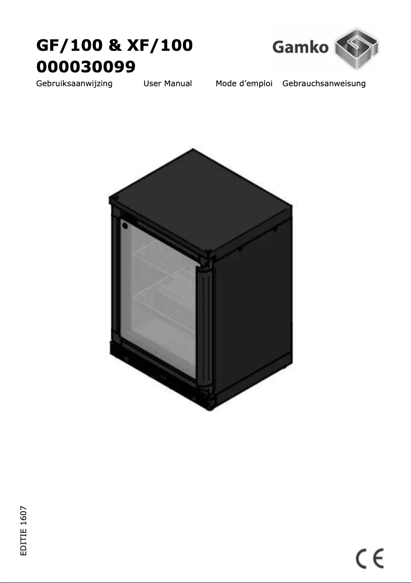 Page n°1 - Manuel utilisateur Gamko GF/100