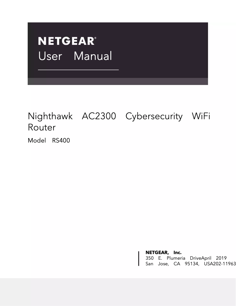 Page 1 de la notice Manuel utilisateur Netgear Nighthawk RS400
