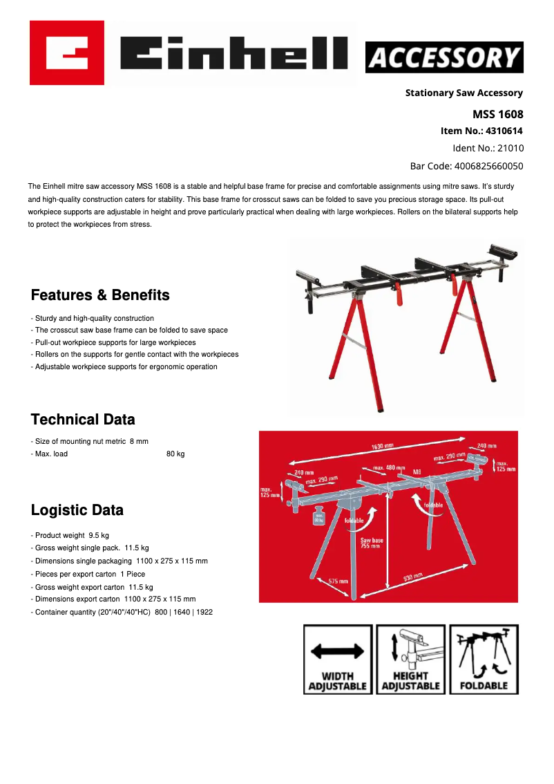 Imagen de la primera página del manual del dispositivo MSS 1608