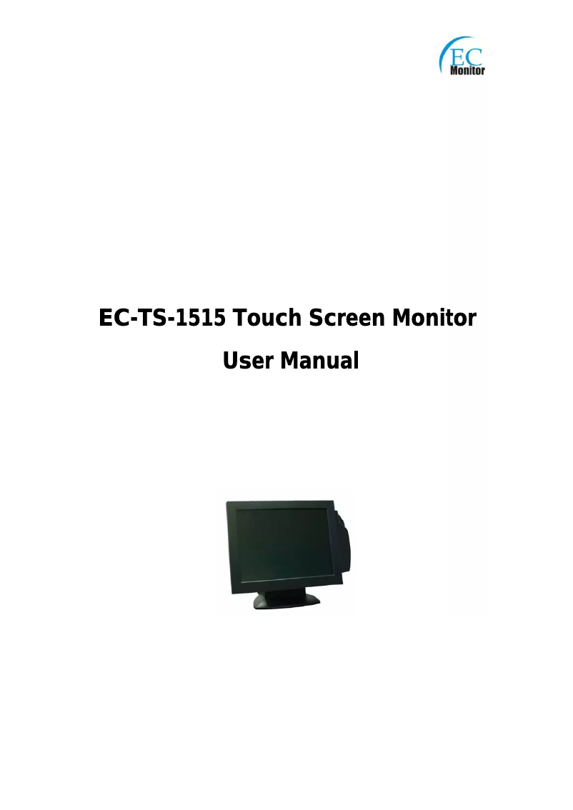 Page n°1 - Manuel utilisateur EC Line EC-TS-1515
