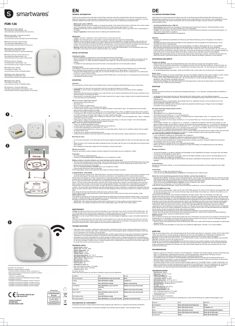Image de la première page du manuel de l'appareil FSM-126