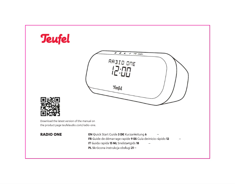 Página 1 del manual Manual de usuario Teufel Radio One