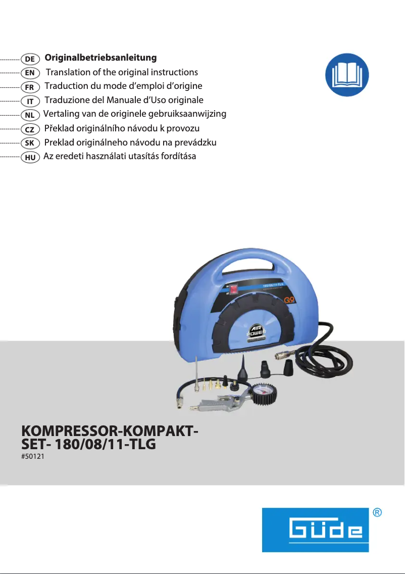Page n°1 - Manuel utilisateur Güde Airpower 180/08