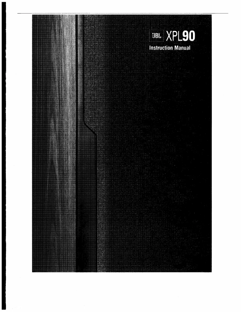Page n°1 - Manuel utilisateur JBL XPL90