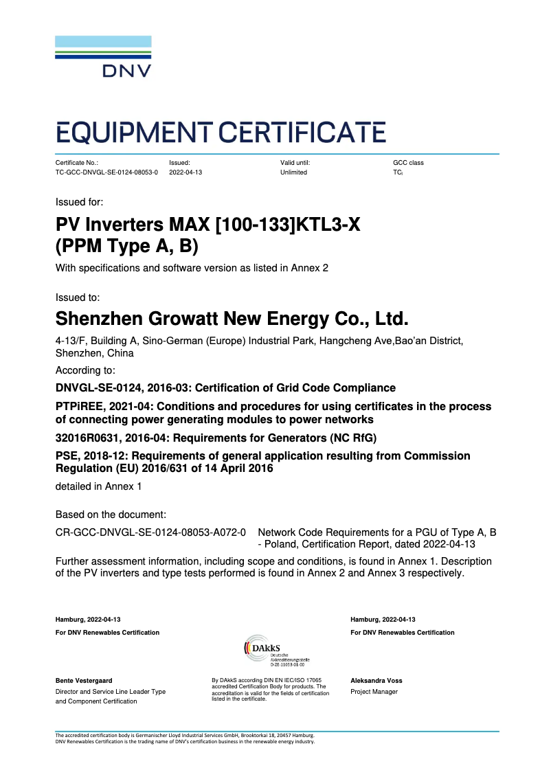 Page n°1 - Guide d'installation Growatt MAX 120KTL3-X LV