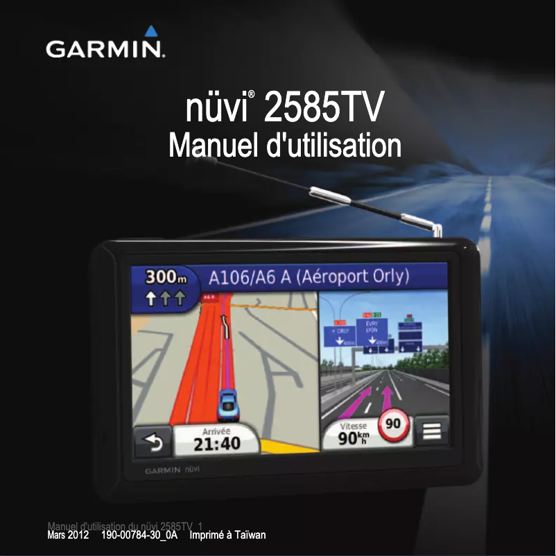 Page 1 de la notice Manuel utilisateur Garmin Nuvi 2585TV