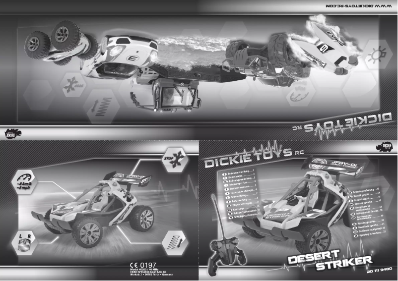 Page 1 de la notice Manuel utilisateur Dickie Desert Striker