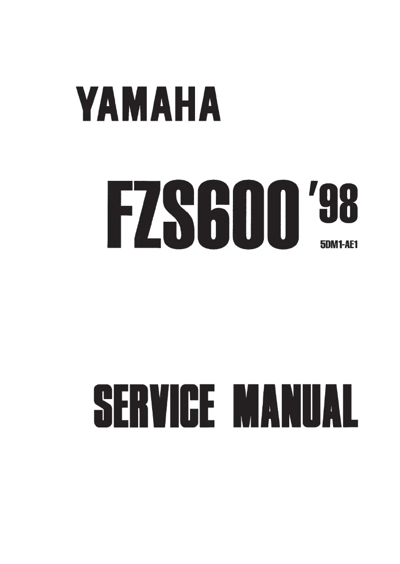 Page 1 de la notice Manuel utilisateur Yamaha FZS600 Fazer (2003)