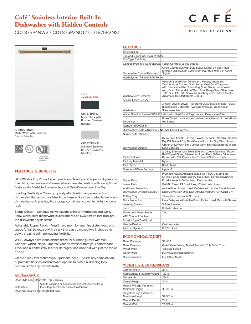 Image de la première page du manuel de l'appareil CDT875P2NS1