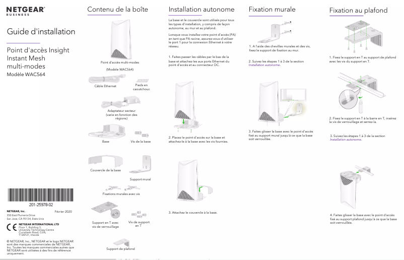 Página 1 del manual Guía de instalación Netgear WAC564