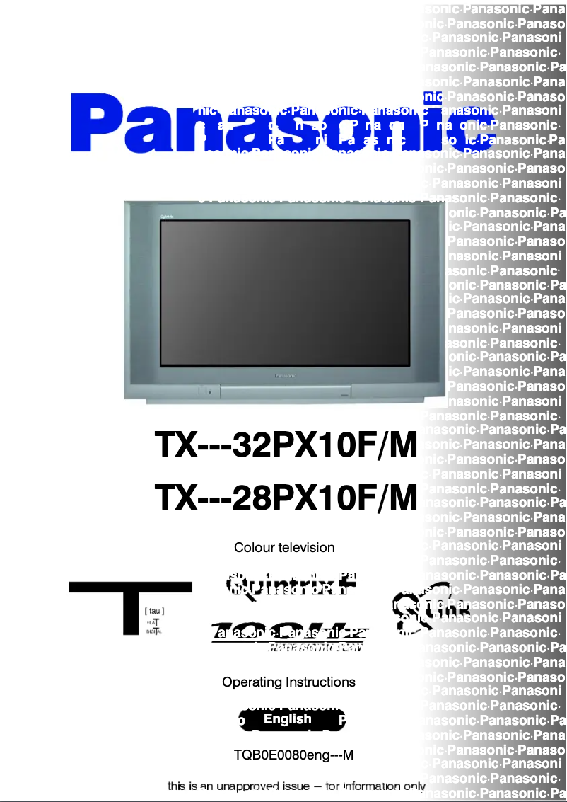Página 1 del manual Manual de usuario Panasonic TX-32PX10FM