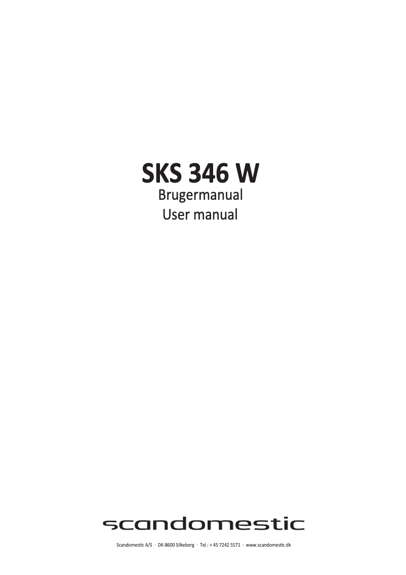 Page n°1 - Manuel utilisateur Scandomestic SKS 346 W