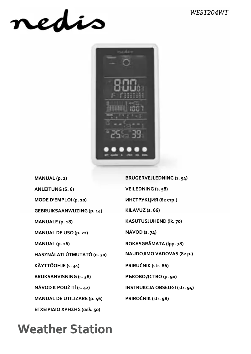 Page n°1 - Manuel utilisateur Nedis WEST204WT