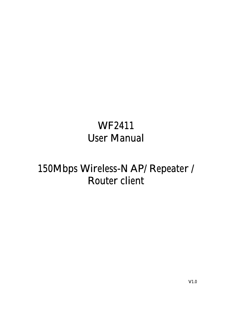 Image de la première page du manuel de l'appareil WF2411D