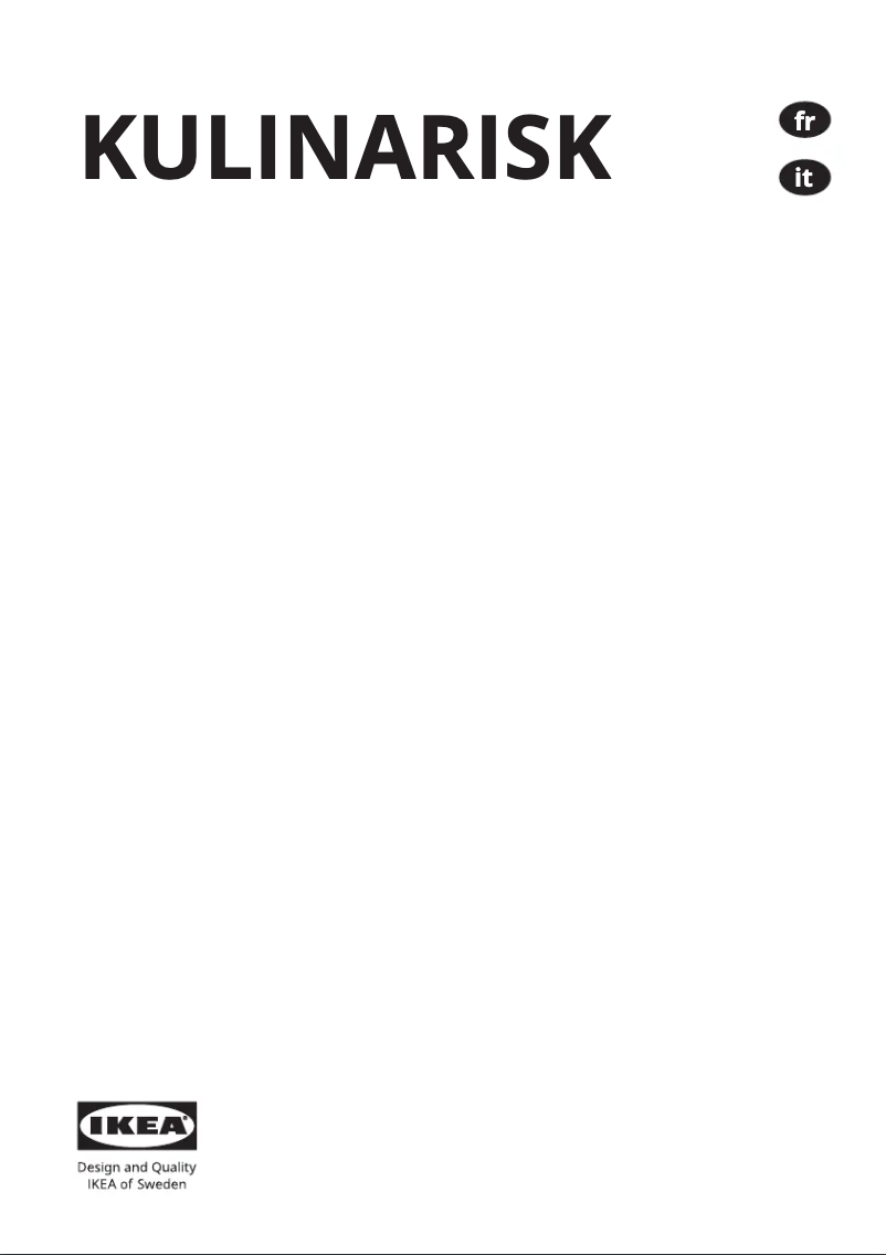 Image de la première page du manuel de l'appareil KULINARISK 304.210.61