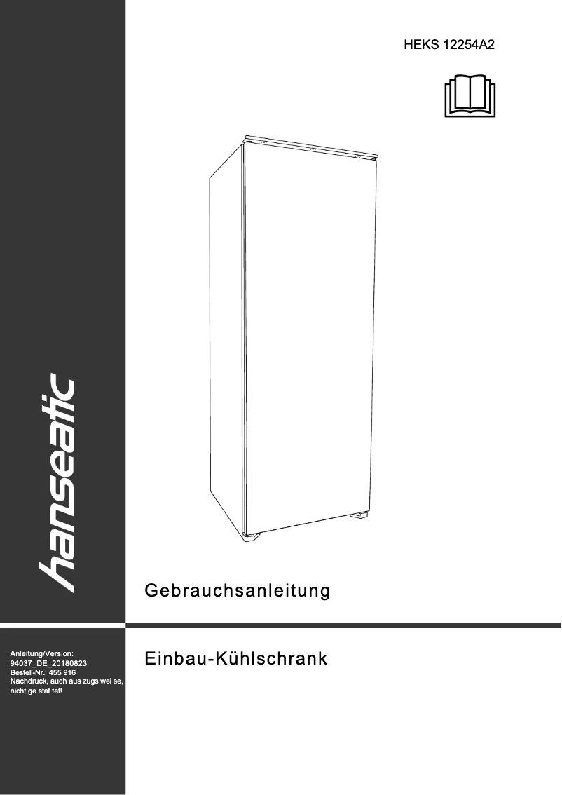 Image de la première page du manuel de l'appareil HEKS12254A2