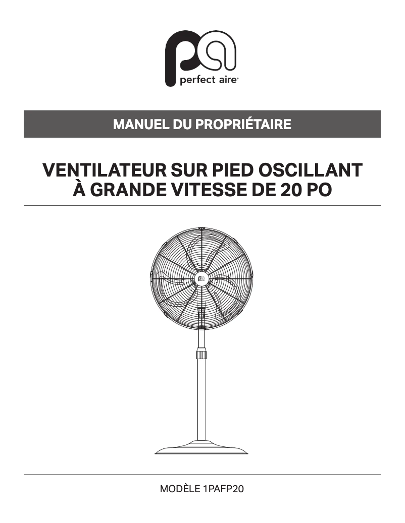 Image de la première page du manuel de l'appareil 1PAFP20